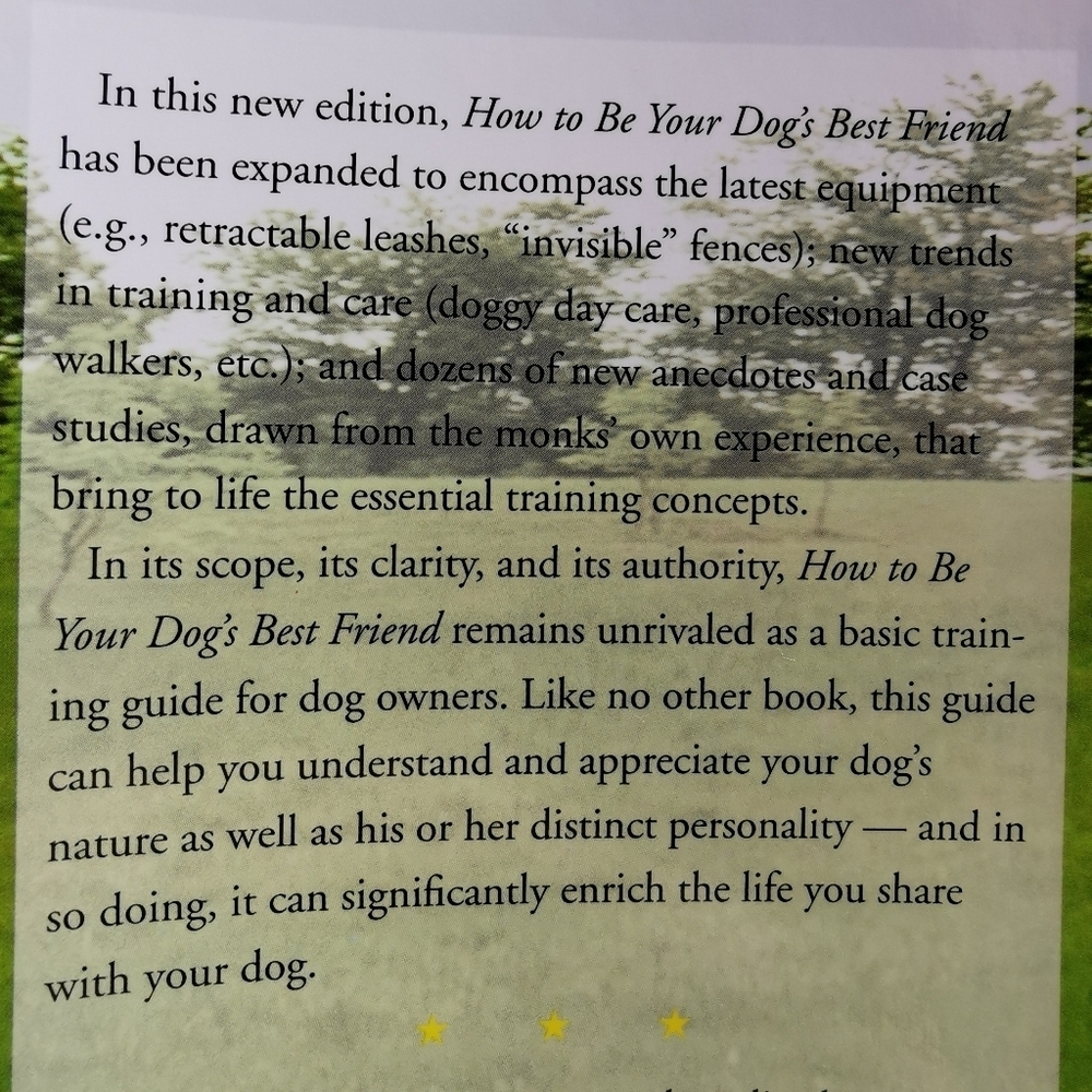 How To Be Your Dog's Best Friend By The Monks Of New Skete Hardcover - Picture 4 of 5